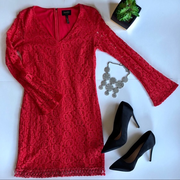 Laundry By Shelli Segal Dresses & Skirts - Laundry by Shelli Segal Red Lace Dress